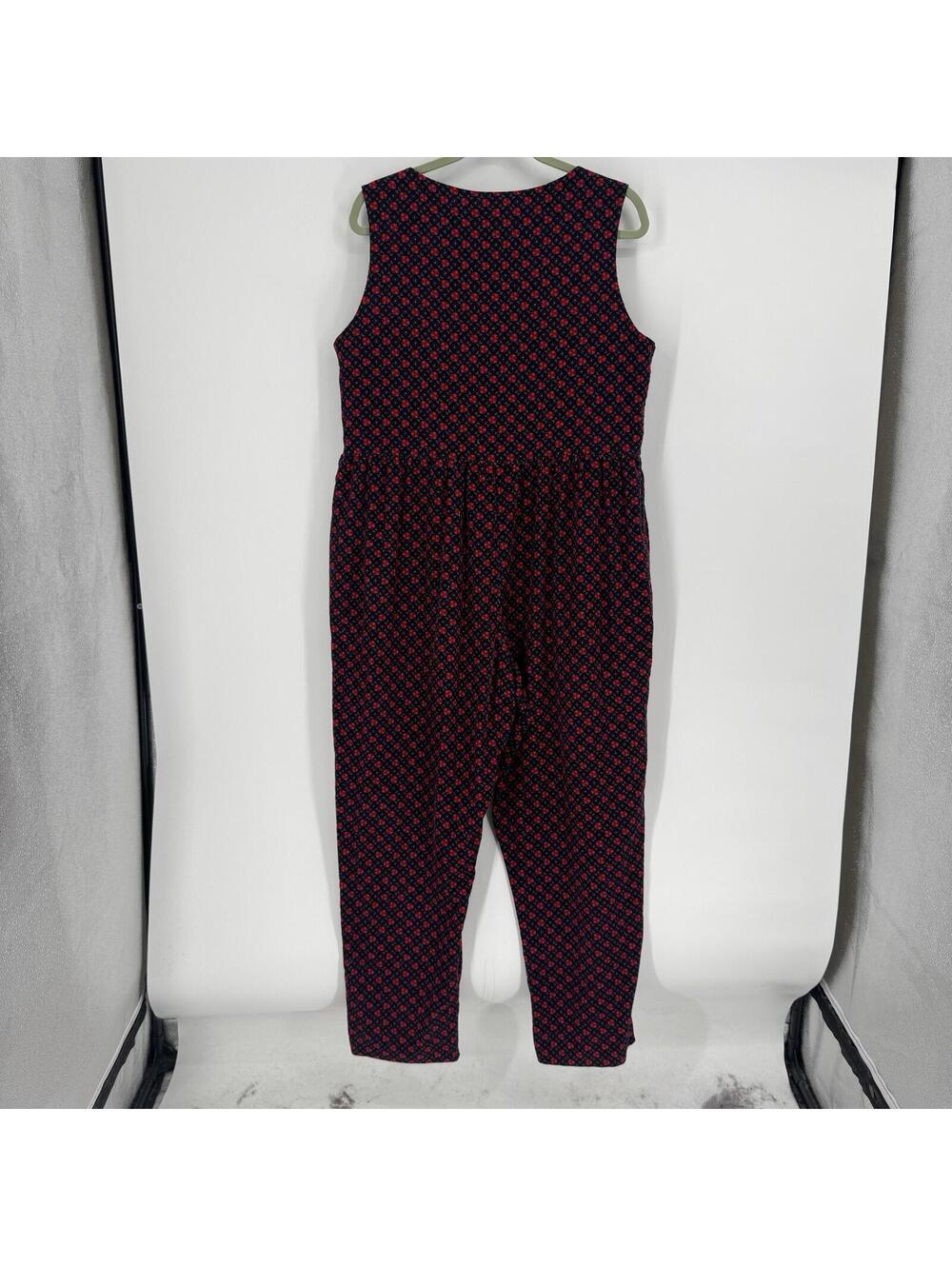 Vintage 90s Laura Ashley jumpsuit burgundy corduroy one piece cottage core - Picture 7 of 7